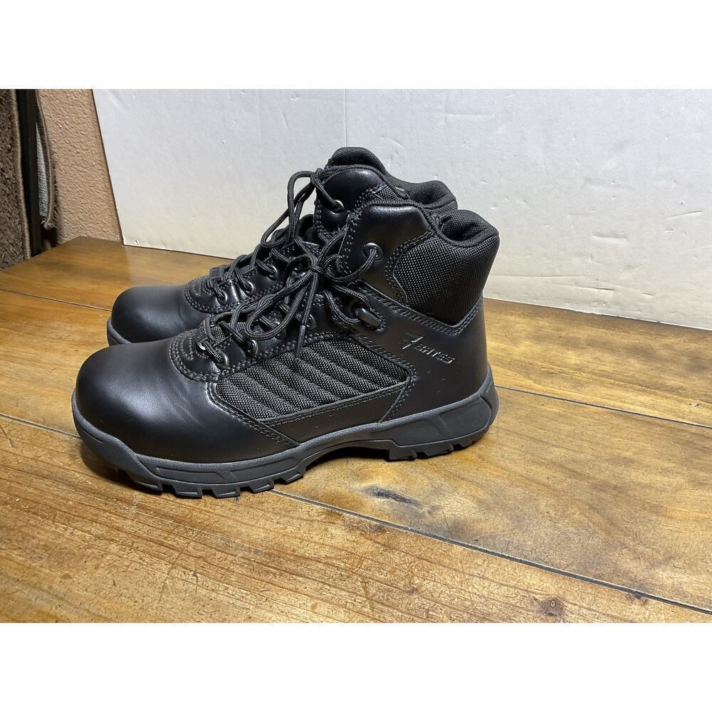 Bates Tactical Boots Mens Size 7.5 Extra Wide Black Side Zip Safety Toe E03164